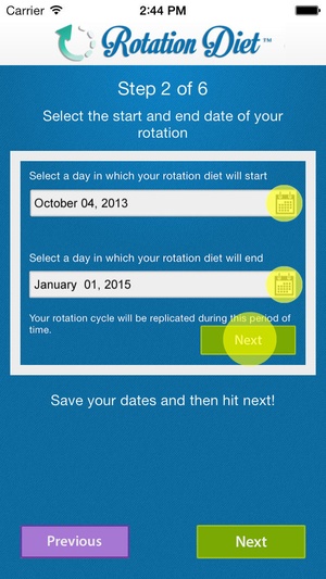 Screenshot Rotation Diet Assistant on iPhone