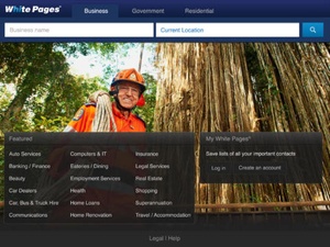 Screenshot White Pages Australia on iPad