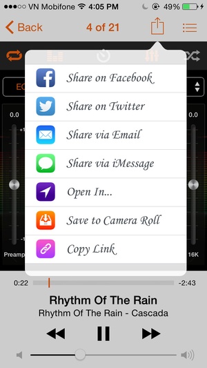 Screenshot Music Plus on iPhone