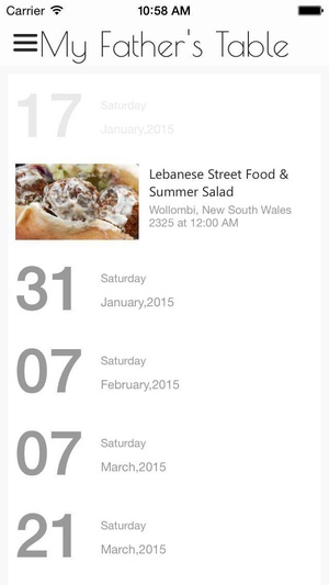 Screenshot My Father's Table on iPhone