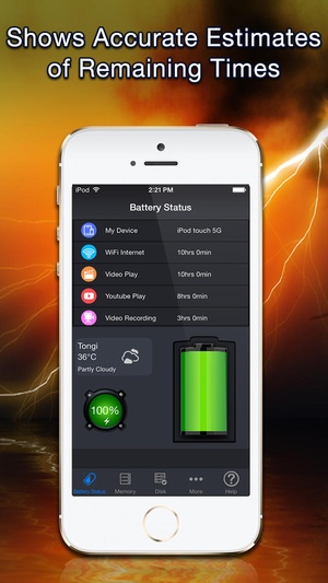 Screenshot Battery Analyst on iPhone