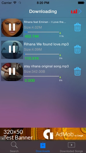 Screenshot DownCloud on iPhone