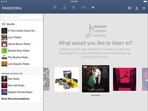 Screenshot Pandora Radio on iPad