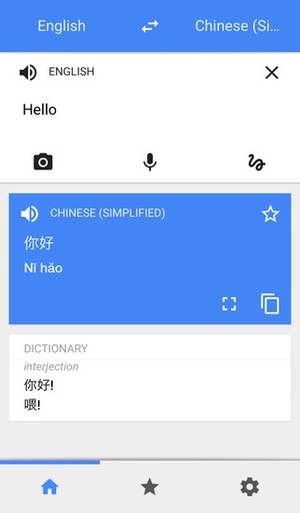 Screenshot Google Translate on iPhone