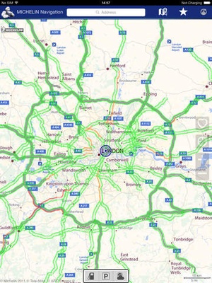 Screenshot MICHELIN Navigation Traffic, GPS, Road Warnings on iPad
