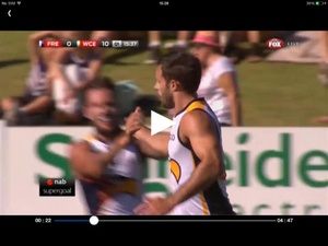 Screenshot Watch AFL Global Pass on iPad