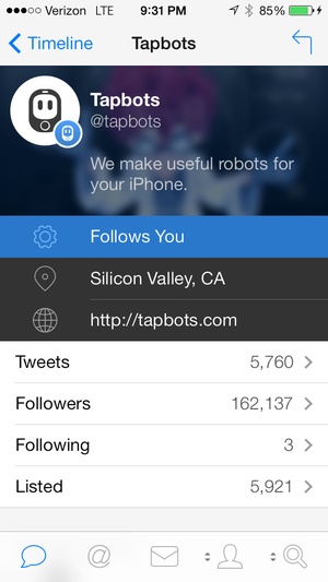 Screenshot Tweetbot 3 for Twitter on iPhone