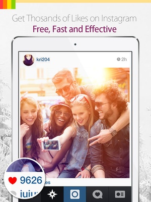 Screenshot Get More Likes for Instagram on iPad