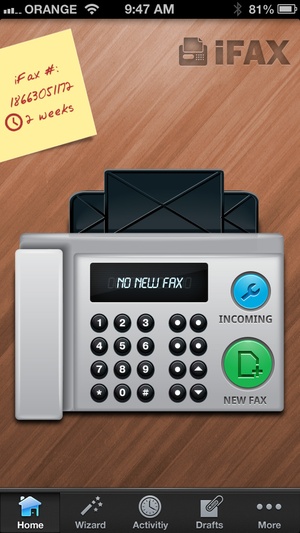 Screenshot iFax on iPhone