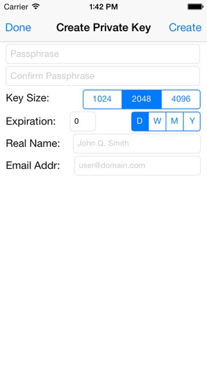 Screenshot iPGMail on iPhone