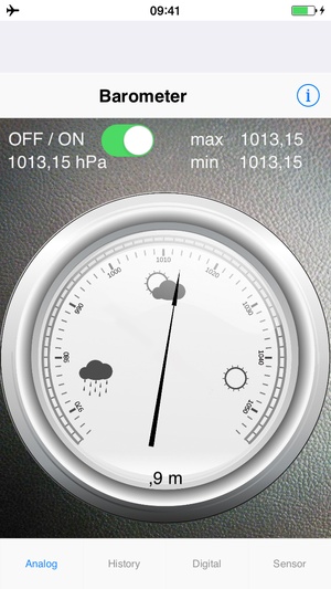 Screenshot Barometer plus Altimeter on iPhone