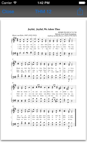 Screenshot The Advent Hymnal on iPhone