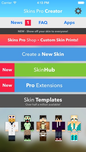 Screenshot Skins Pro Creator for Minecraft on iPhone