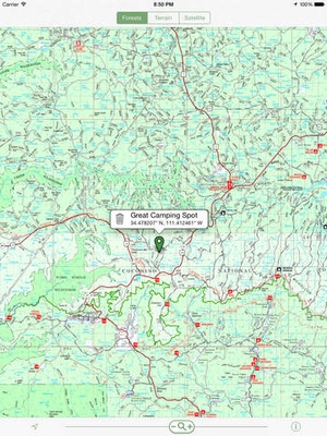 Screenshot Forest Maps on iPad