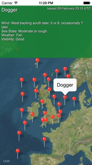 Screenshot Ship Forecast on iPhone