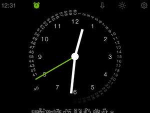 Screenshot gravity clock on iPad
