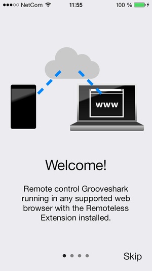 Screenshot Remoteless for Grooveshark (a Grooveshark Remote Control) on iPhone