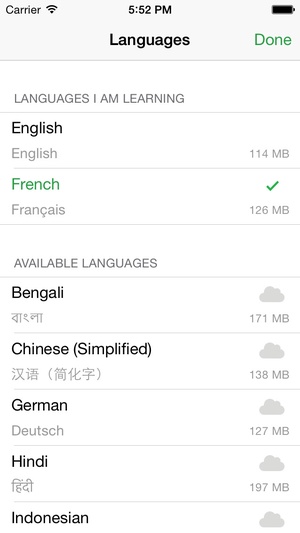 Screenshot JW Language on iPhone