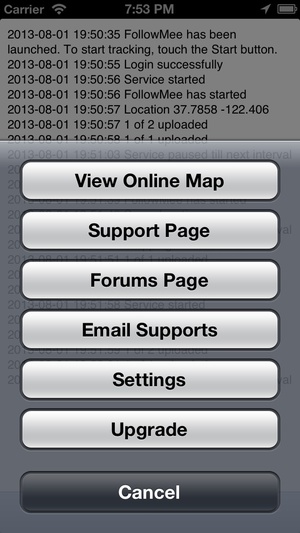 Screenshot GPS Location Tracker for iPhone and iPad on iPhone