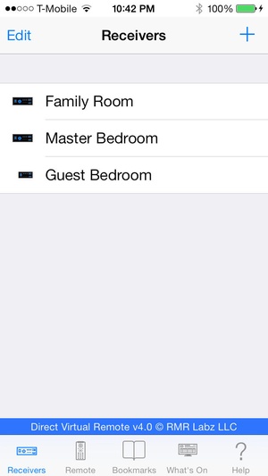 Screenshot DirectVR Touch Remote on iPhone