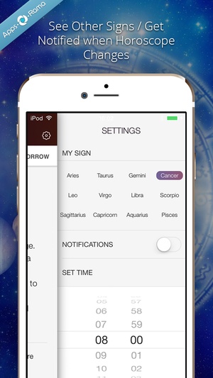Screenshot Horoscopes with mPoints on iPhone
