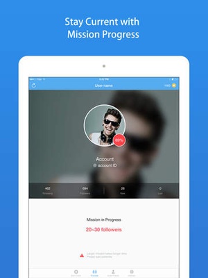 Screenshot TwitFollower for Twitter on iPad