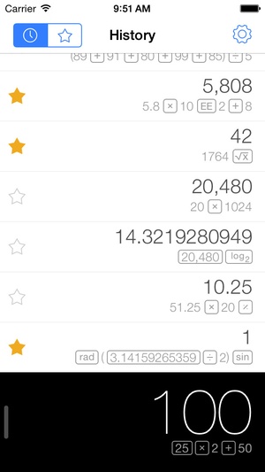 Screenshot Calcbot on iPhone