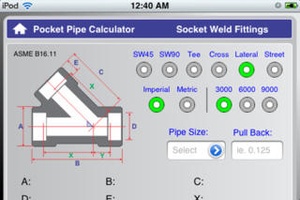 Screenshot Socket Pipe Calculator on iPhone