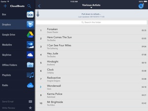 Screenshot CloudBeats on iPad