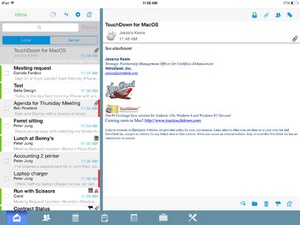 Screenshot TouchDown for iOS on iPad