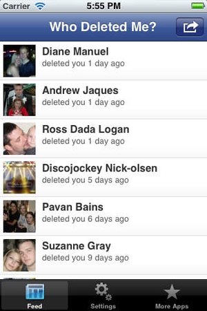 Screenshot Who Deleted Me? for Facebook on iPhone