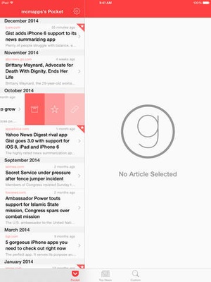 Screenshot Gist on iPad