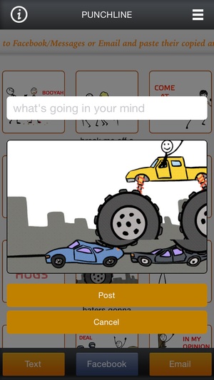 Screenshot Stick Messaging on iPhone
