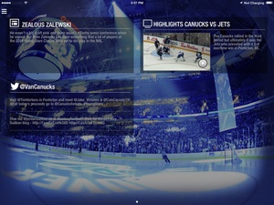 Screenshot Canucks on iPad