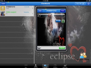Screenshot iTim Text MMS Messenger on iPad