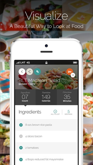 Screenshot Yummly Recipes & Grocery Shopping List on iPhone