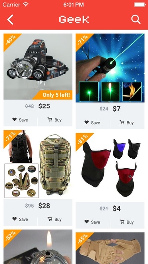 Screenshot Geek on iPhone