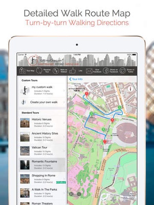 Screenshot Prague Map and Walks, Full Version on iPad