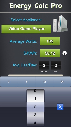 Screenshot Energy Calc Pro on iPhone
