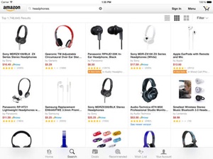 Screenshot Amazon App on iPad
