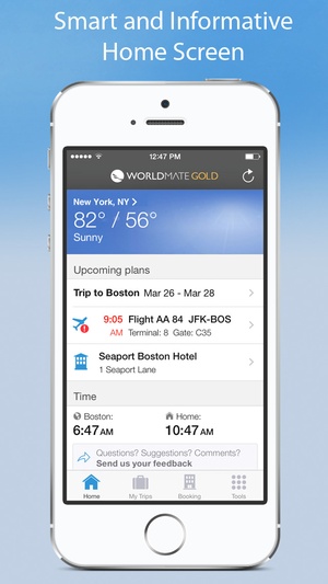 Screenshot WorldMate on iPhone