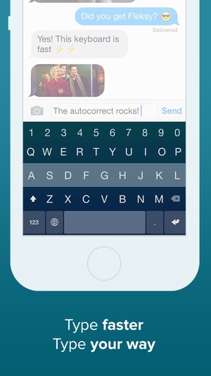 Screenshot Fleksy Keyboard on iPhone