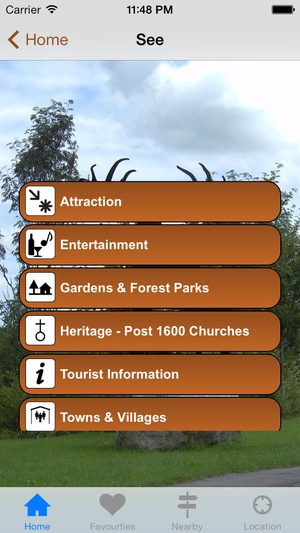 Screenshot Monaghan Tourism on iPhone