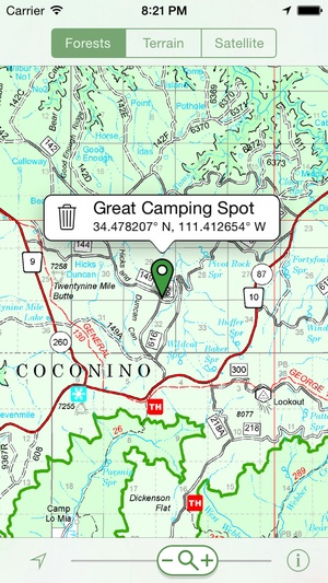 Screenshot Forest Maps on iPhone