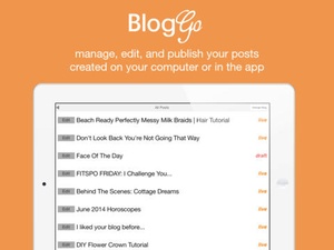 Screenshot BlogGo for Blogger on iPad