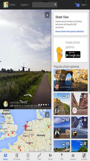 Screenshot Street View with Camera Maps, Places Search, Route & Track path finder on iPhone
