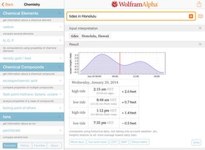 Screenshot WolframAlpha on iPad