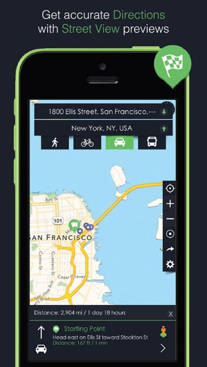 Screenshot Earth Maps: GPS, Directions, Places, Street View, Latitude & Longitude Coordinates on iPhone