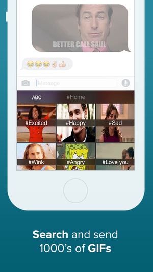 Screenshot Fleksy Keyboard on iPhone