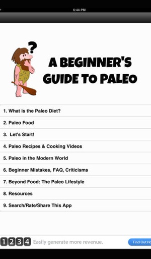 Screenshot A Beginner's Guide to Paleo on iPhone